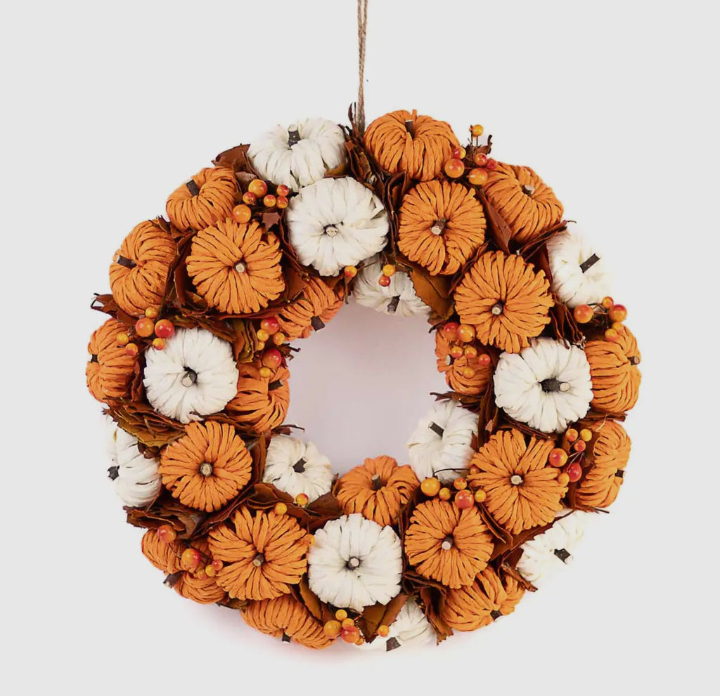 18” Pumpkin Wreath
