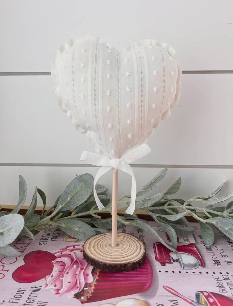 Fabric Heart on Dowel - 2 Styles