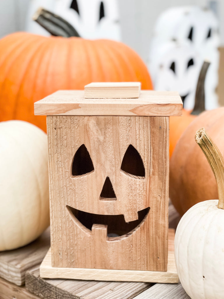 Wooden Jack-o-lanterns