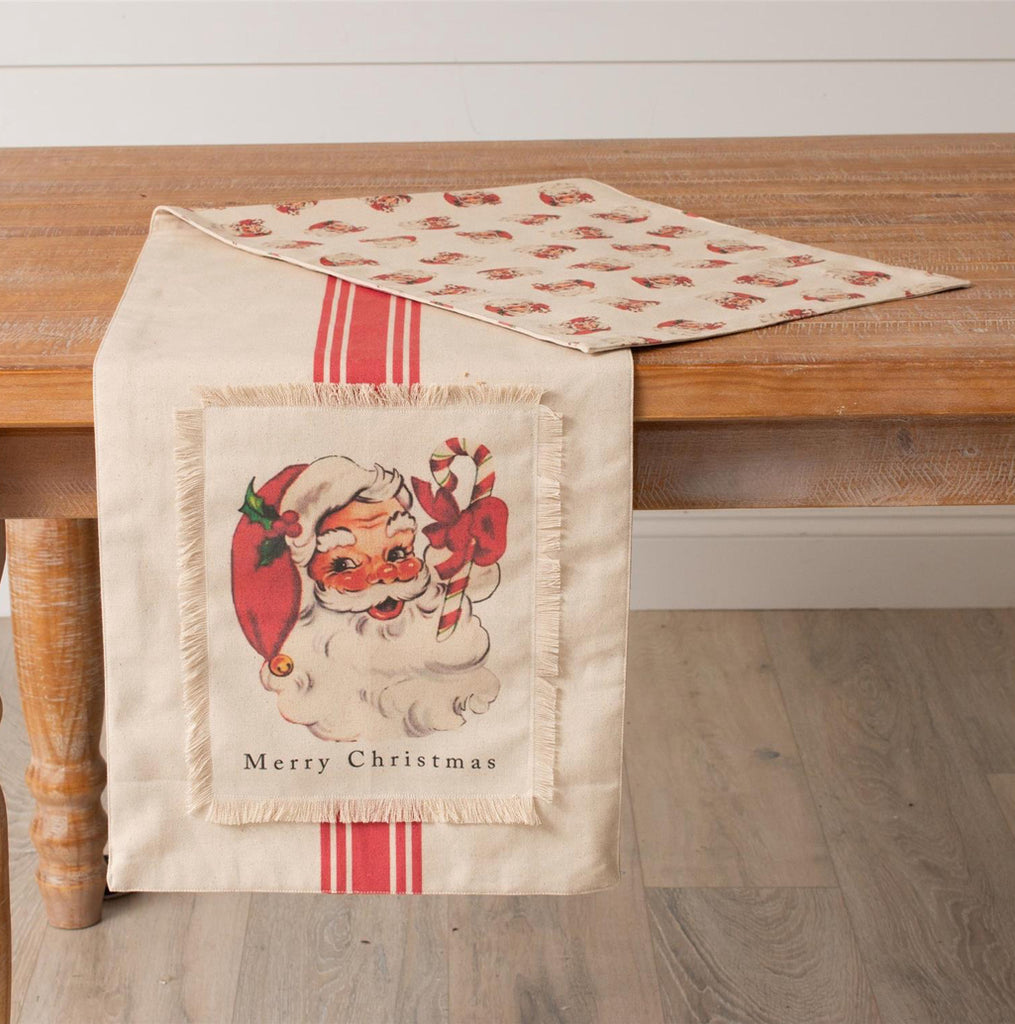 Vintage Santa Reversible Table Runner