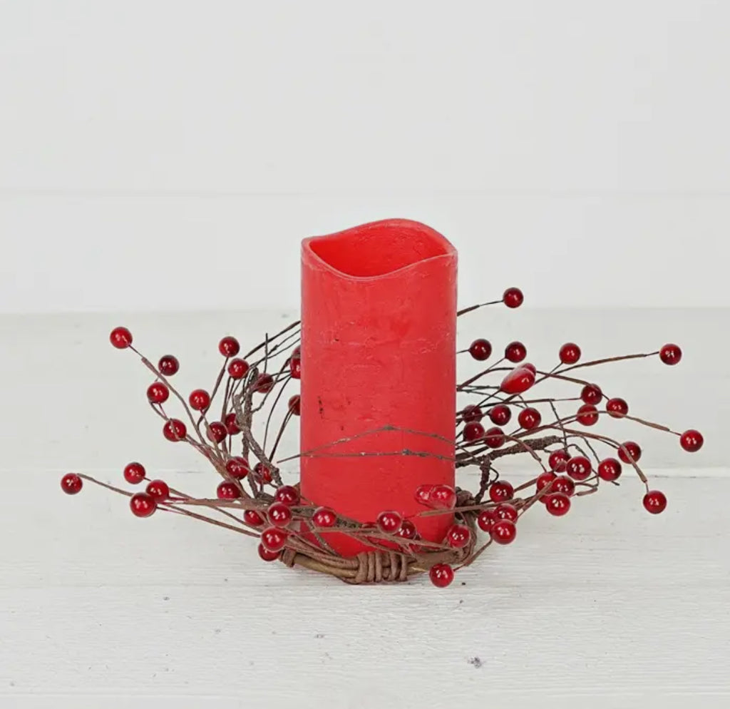 Red Berry Candle Ring