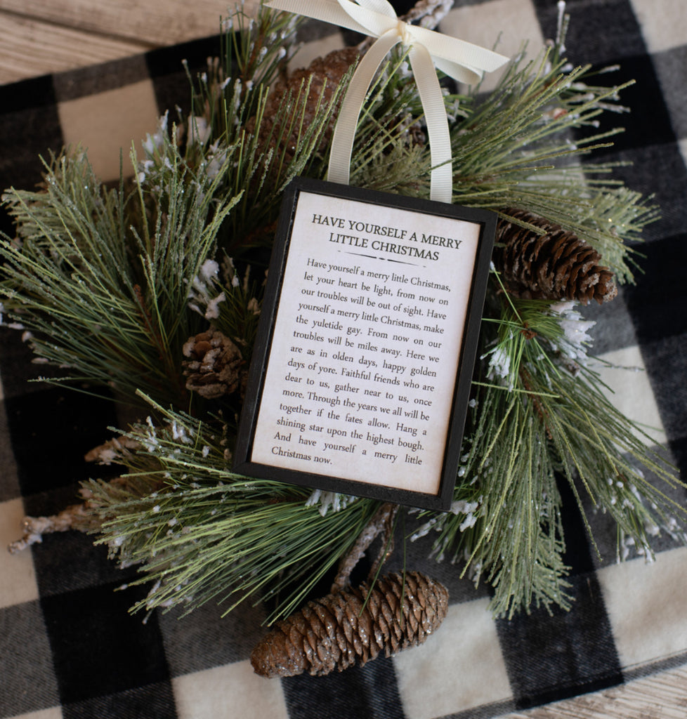 Merry Little Christmas Sign Ornament
