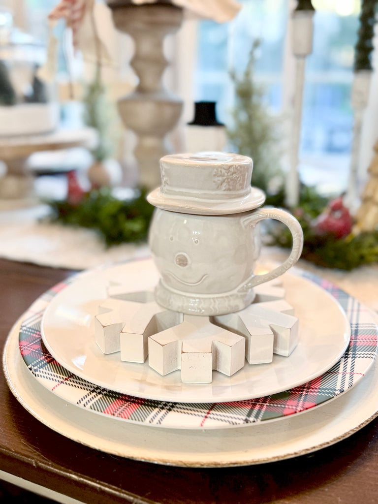 Stoneware Snowman Mug