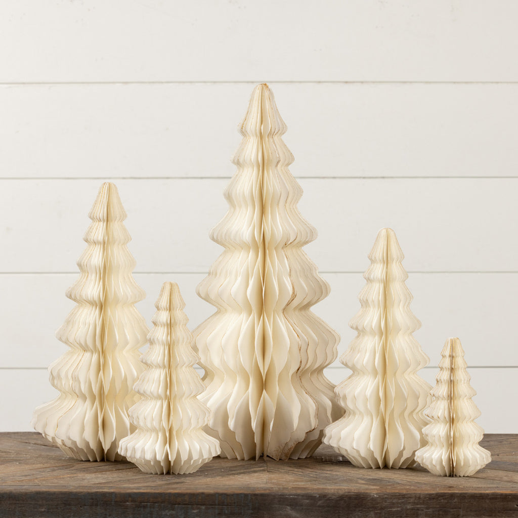 Ivory with Gold Trim Paper Tree