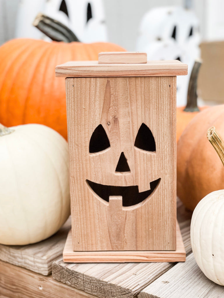 Wooden Jack-o-lanterns