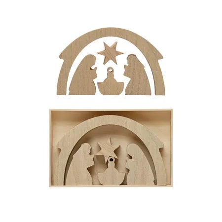 Natural Wood Nativity