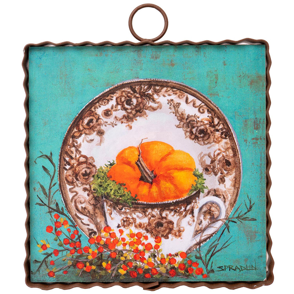 Fall Brown Transferware Sign / Charm