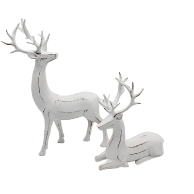 White Resin Deer