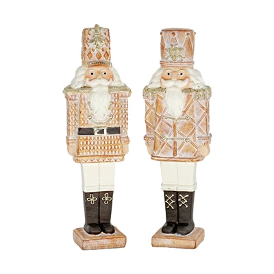 Small Tan Resin Nutcrackers - Set of 2