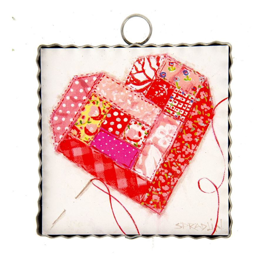 Patchwork Heart Charm