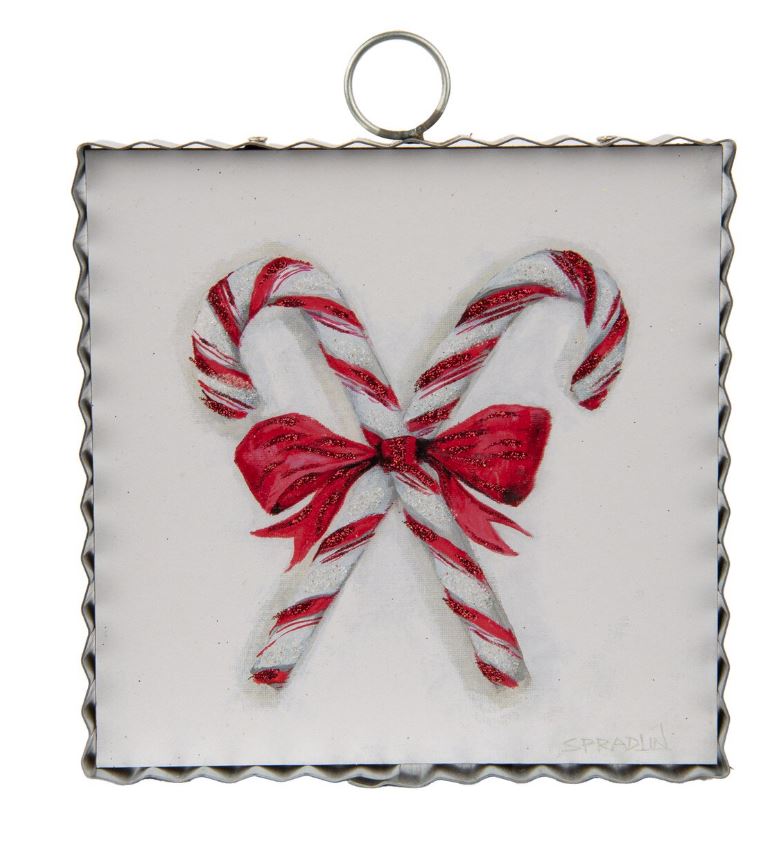 CrissCross Candy Cane Sign / Charm