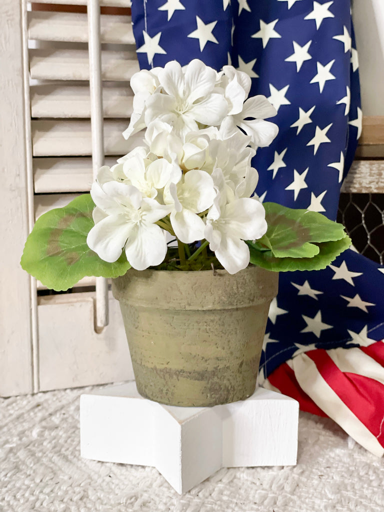 Faux Potted Geranium