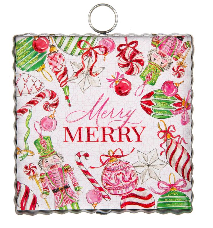 Pink Merry Merry Sign / Charm