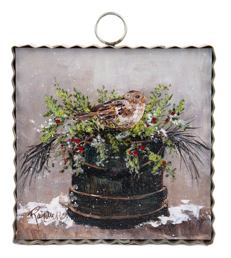 Sparrow in Greens Sign / Charm