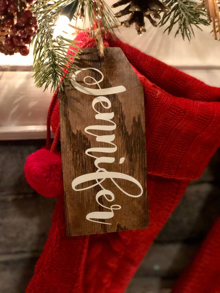 Christmas Stocking Wood Tags – Birch Bar + Co.