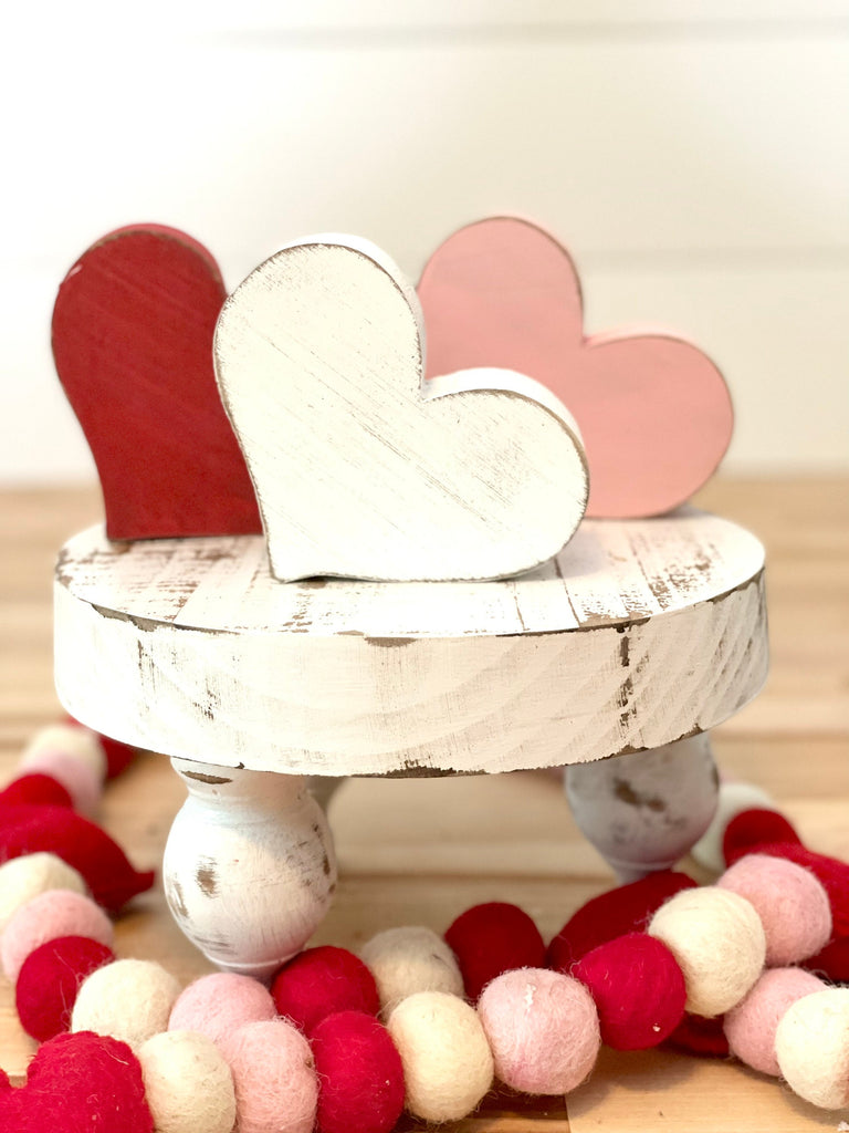 Small Wooden Chunky Heart  Heart crafts, Valentine wood crafts