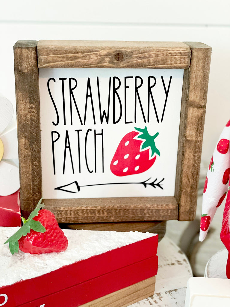 Strawberry Floral Arrangement-strawberries-strawberry Floral-summer Decor-strawberry  Decor-tier Tray Decor-farmhouse Decor-sign-fruit Tray 