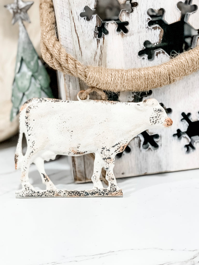 White Cow Ornament