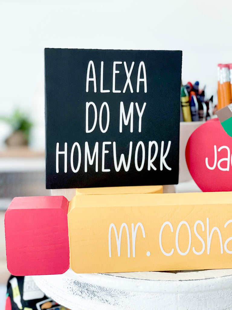 Back to school homework sign – Birch Lane by Jennifer