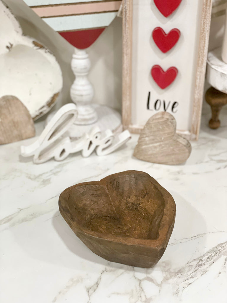 Small Heart Shaped Dough Bowl