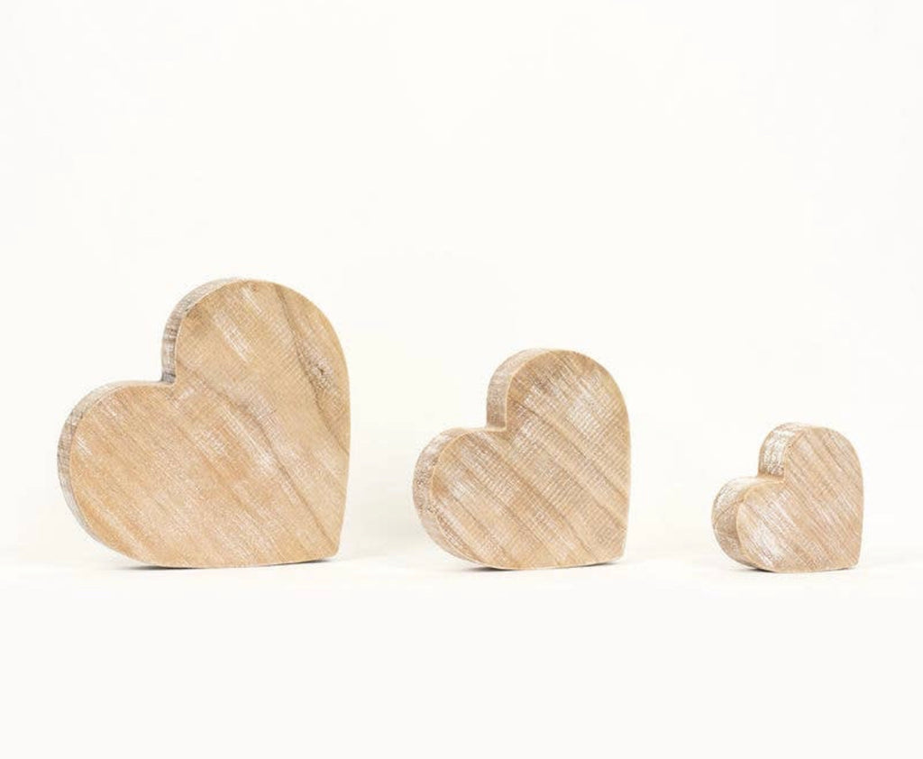 Set of 3 Wooden Hearts